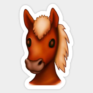 Cute Horse Drawing Sticker